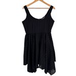 Disturbia Blythe Handkerchief Hem Mini Dress in Black size 8 Sleeveless Cotton Photo 2