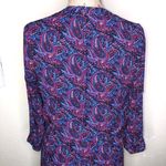 Daniel Rainn  Blue & Red Paisley Dress Pockets Lined Mandarin Collar Size Small Photo 7