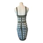 Coco and Shay Green and White Plaid Knit Dress with Gold Buttons Small S Photo 4