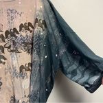 Blue Fish Tee Oversized The Line T Boxy One Size Fits Most EUC Kantha Lagenlook Tan Photo 3