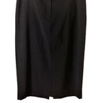 Ellen Tracy  Size 14 Midi Unlined Straight Skirt 15" Back Vent & Front Zipper Blk Photo 3