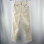 RE/DONE 70s High Rise Stove Pipe Jean in Vintage White Size 25 Photo 3