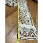 ZARA Linen Blend Abstract Paisley Mini Flare Trouser Boho Women’s Size Small Photo 9