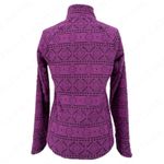 Eastern Mountain Sports Purple Fleece Jacket Hiking Layer Geometric Aztec Print Pullover Top EMS Size S Photo 1
