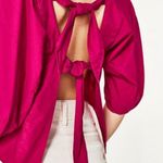 Bleuh Ciel  magenta bow back blouse size medium Photo 0