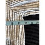 Carole Little 3/4 Sleeve Big Button Tan/Ivory Jacket Size Small Pleated Boho Tan Photo 5