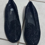 Vaneli Women's Black Sequin Loafers Velvet Suede Slip On size 8.5 Photo 0