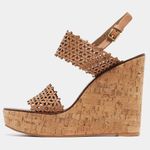 Tory Burch  Leather Ankle Strap Wedge Sandals Size US 10.5 Photo 11