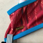 COOGI Bikini Bathing Suit Bottom Red Printed Blue Piping NWOT Photo 2