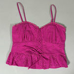 Pink Magenta Floral Eyelet Lace Photo 0