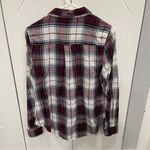 Miami Red and White Plaid Button Down Flannel Photo 1