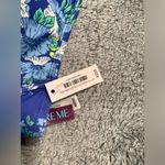 Adore Me floral swimsuit top blue NWT 40DD Photo 4