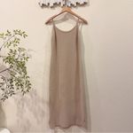 J.ING Tan Beige Sleeveless Ribbed Knit Sweater Midi Dress One Size NWT Photo 5