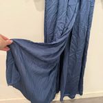 Baltic Born  Blue Satin Jenna Long Sleeve Wrap Maxi Dress L Photo 4