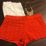 Forever 21 Orange Eyelet Shorts Photo 0