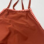 Aerie Size M Dark Orange Tie Cross Back Swim Top Photo 1