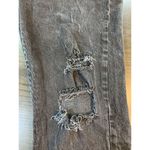 We The Free  People Distressed Black Jeans 30 Button Fly Denim Actual 34x29.5‎ Photo 9