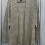 Chico's  Easywear Textured Open-Front Cardigan in Beige and Gold 3 16 XL Photo 1