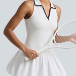 Halara Brand New  Women's Size Small White Tennis Dress Mini Athletic Photo 0