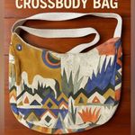 Colorful Canvas Crossbody Bag Southwest Desert Scene Print Boho Sling Orange Photo 1