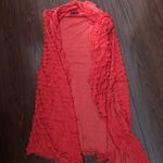 Coral Ruffle vest shawl Orange Size M Photo 0