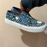 Coach  Cameron Aqua Blue Floral Flat Slip-on‎ Sneakers Women’s US Size 6.5 T Photo 3