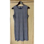 J. McLaughlin Womens Size M Navy White Geometric Print Sleeveless Sheath Dress Photo 1