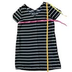 Apt. 9  Black & White Striped Short Sleeve V Neck Pockets Shift Dress Size Large Photo 11