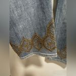 White House | Black Market NWOT WH BM Sz: 6 Mid-Rise Everyday Soft Denim Embroidered and gold beaded Hem Photo 13