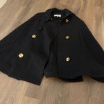 Loewe Black  wool military cape Photo 3