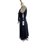 NWT Jenny Packham Midnight Blue Chiffon Halter Neck Sash Tie Knee Length Dress 4 Photo 3