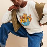 Free People  x Mkt Studio Kiss Graphic Sweatshirt | White | XS Photo 0