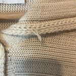 Vintage Sirio Italy Merino Wool Knit Beige Cream Button Fringe Cardigan Sweater Size L Photo 8