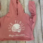 Magic Six Flags  Mountain Pink Crop Sweatshirt Juniors size large Photo 2