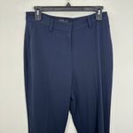 Tahari ASL Women's Navy Blue Flat Front Straight Leg Dress Pants Size 4 Career Photo 1