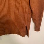7Modifier Mock Neck Sweater Tan Rust Ribbed Front Photo 4