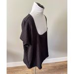 Old Navy Fitted Square-Neck T-Shirt in Textured Black Photo 3