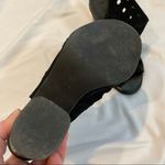 Topshop Black Leather Peep Toe Laser Cut Chunky Heel Ankle Boots Womens 37 Fall Photo 6