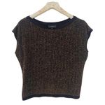 Theory  knit glitter metallic sleeveless top Photo 0