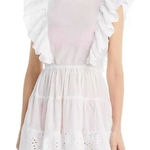 AQUA Eyelet Flutter Mini Dress Swim Cover-up Womens Size Medium in White NWT Photo 0