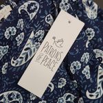 Patrons of Peace  Navy Boho Skorts NWT Size XS Blue Paisley Shorts Photo 6