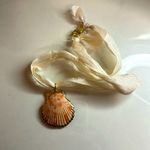 Coral Shell Ribbon Necklace Pink Photo 3