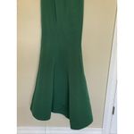 Amsale Solid Green Halter Button Neck Floor Length Gown Formal Dress Prom Hoco 4 Photo 8