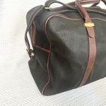 Dunhill Authentic Vintage Brown Grey Coated Canvas Weekender Bag Plaid Lining Photo 4