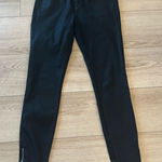 Vineyard Vines  Black Coated Denim Zipper Skinny Jeans Size 2 Photo 0