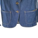 Vintage 70s Pentimento Denim Jean Jacket Fitted Blazer size small Blue Photo 2