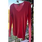 Banana Republic  Cotton/Wool V-Neck Sweater Pink Barbie Womens Sz M Lightweight Photo 2