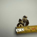 Miracle Orange Rhinestone Scottish Thistle Brooch Pin Gold Tone Signed Photo 2