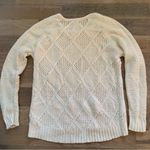 American Eagle  Outfitters Crème Crew Neck Knitted Pullover Sweater Size Large Photo 2