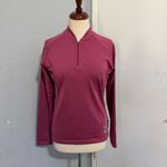 Namelessage Women Outdoors Berry Long Sleeve Athletic 1/4 Zip High Neck Top Sz M Pink Size M Photo 1
